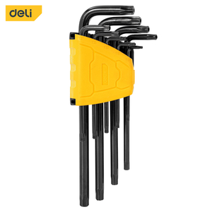 9pcs Torx Hex SET SET với phần mềm hoàn thiện màu đen